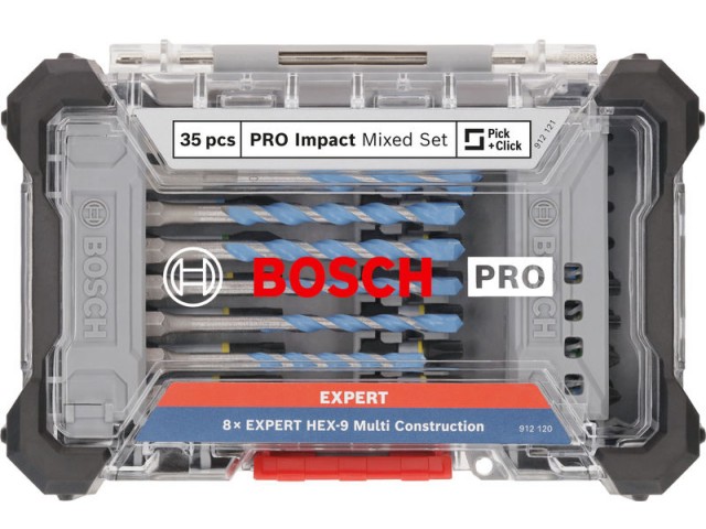 35-delni mešani set vijačnih nastavkov in svedrov Bosch PRO Impact Mixed Set, 2608521U82